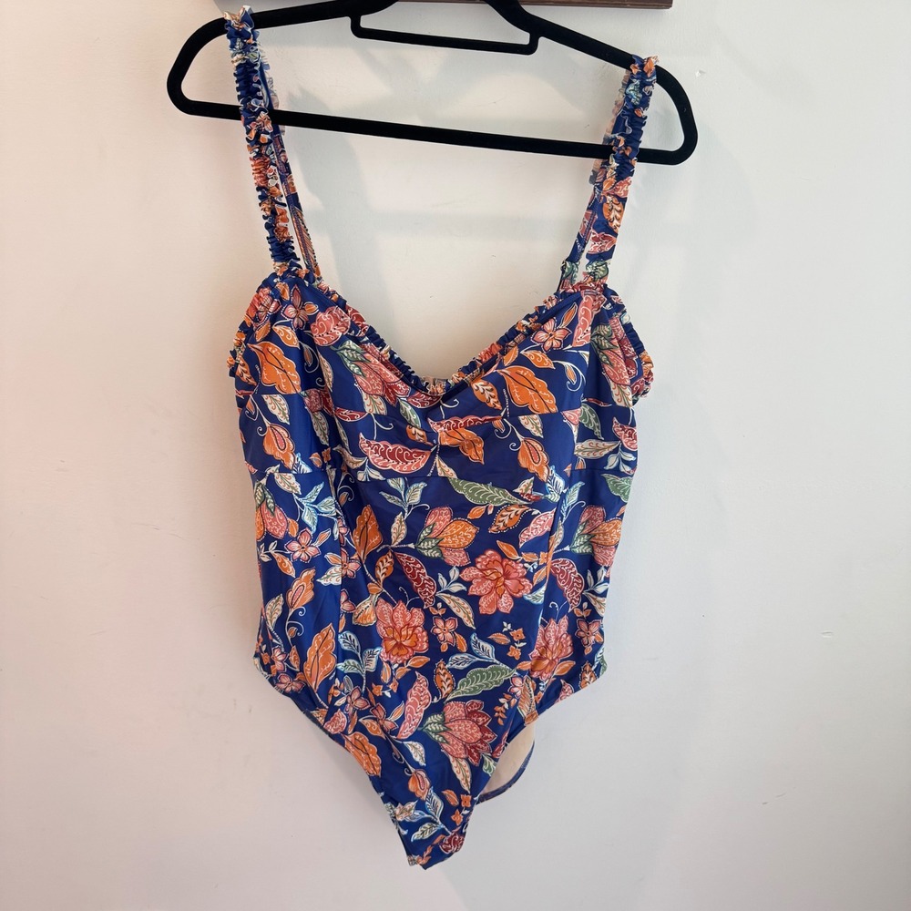 Summersalt The Mini Ruffle Sweetheart Coast One Piece Swimsuit ‎  Size 20